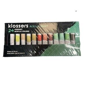 Acrylic Paint Set-24 Vibrant Colors/Tubes (22 ml, 0.74 oz.)- Rich Pigments